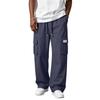 Men's Casual Straight Leg Cargo Pants with Ice Silk Fabric for Summer Wear