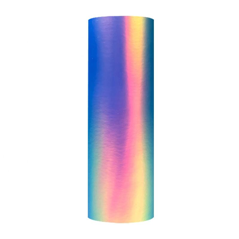 12-Inch X 164-Foot Matte Rainbow PVC Self-Adhesive Vinyl Roll Holographic Permanent Decorative Stickers Cutters for Decor