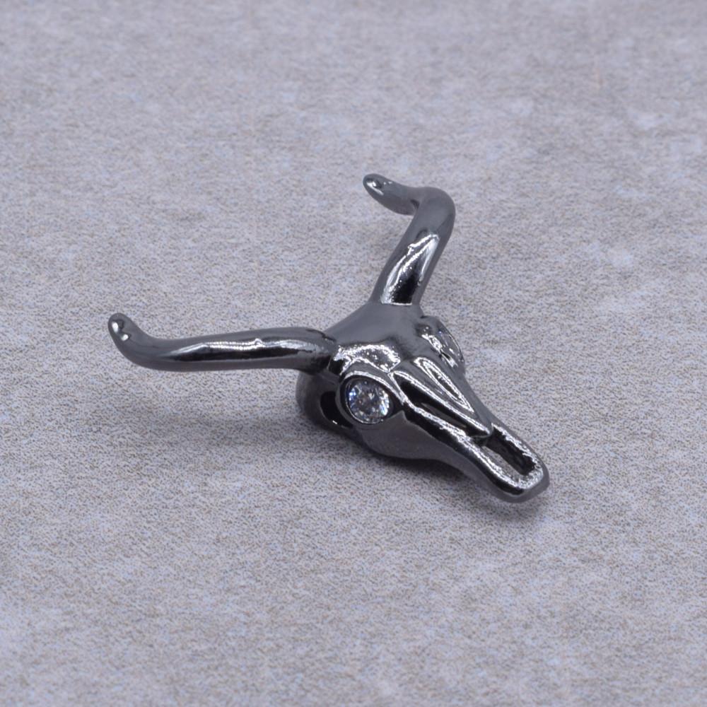 

10 Pcs/Lots Micro Inlaid Zircon Cow Head Accessories Bracelet Necklace Findings DIY Jewelry Making