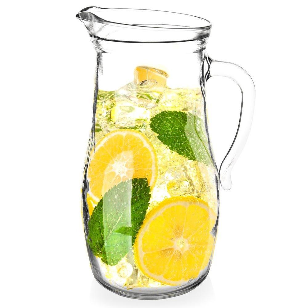 Glass Jug for Drinks, Juice, Compote, Lemonade, Water for Drinks 1.75L
