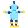 Personality Cute Wooden Robot Toys Learning & Educational Toys for Kids Children (Red)
