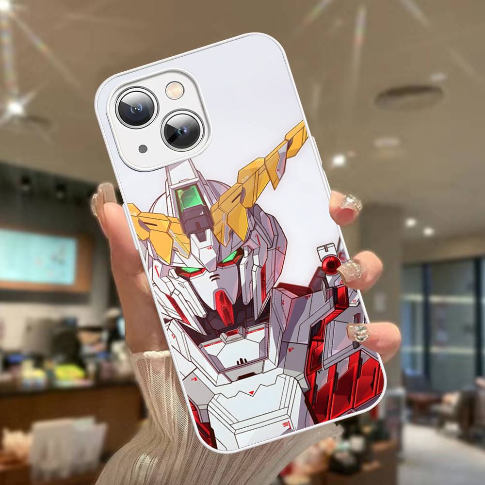 Cartoon G-Gundams For IPhone 14 13 12 Mini 11 Pro XS Max X XR 14 Plus Tempered Glass Cover