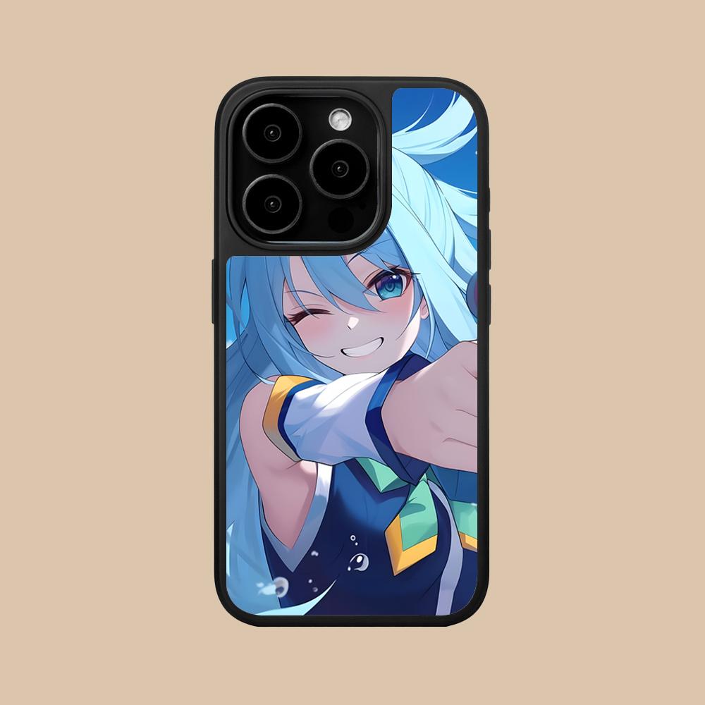 Konosuba Aqua Matte Surface  Mobile Phone Case for iPhone 17 16 15 14 13 12 11 Air Pro Max Plus Colorful Cover iPhone 11