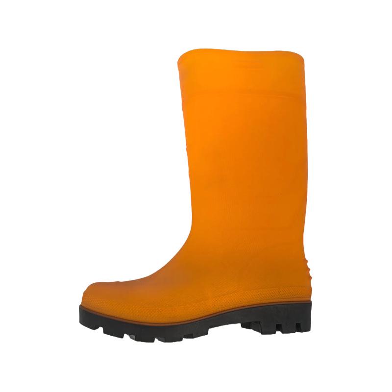 Męskie Wodoodporne Kalosze do Połowy Łydki, Z Podszewką z Polaru, Antypoślizgowe, Trwałe Gumowe Buty.