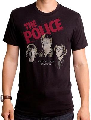 T-shirt Noir Officiel The Police Outlandos D'Amour pour Homme The Police Classic Tee