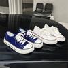 Damesko i lerret Dame Mote Sommer Casual Sneakers Student Fritidssko Høy Topp Dame Vulkaniserte Sko