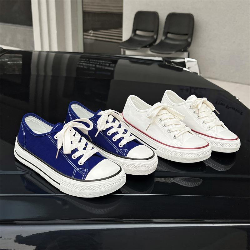 Damesko i lerret Dame Mote Sommer Casual Sneakers Student Fritidssko Høy Topp Dame Vulkaniserte Sko