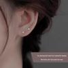 Sterling Silver Anti-Clog Ear Studs for Women - Sleep-Friendly Diamond Cartilage Studs