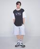 GRAVER [Unisex] Dont-Be-Blue Color Block Short Sleeve T-Shirt_Navy