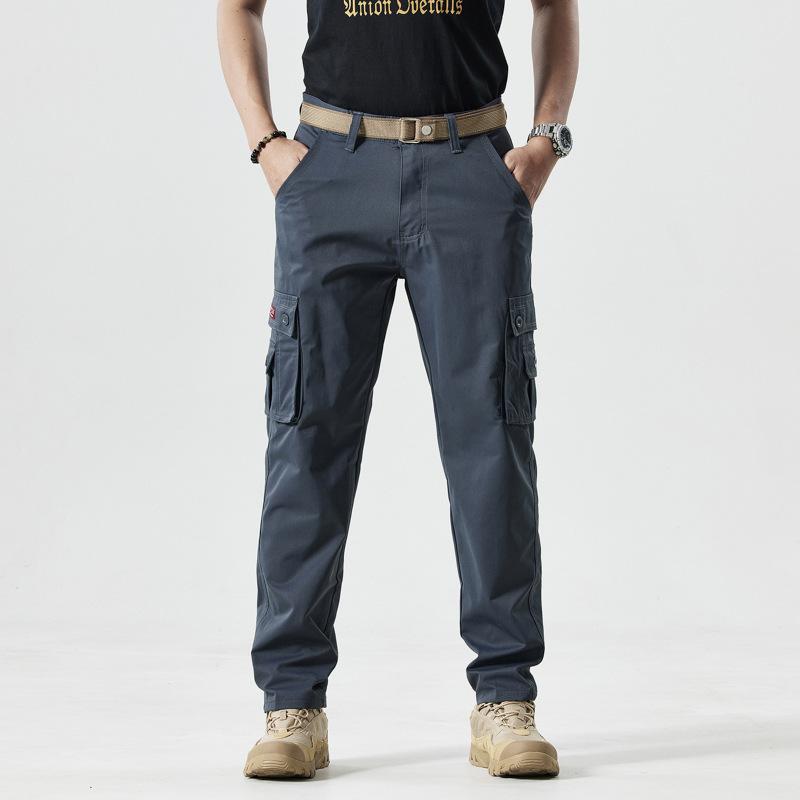Men S Straight Leg Multi Pocket Casual Cargo Pants