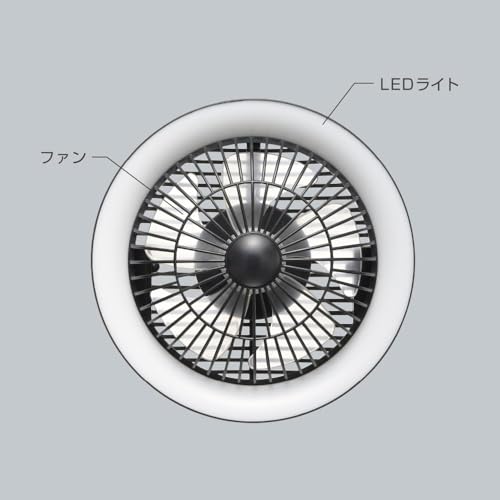 OHM Electric Fan-Equipped LED Rail Light for Lighting Ducts, Black, ORL-FL01-K 06-5024