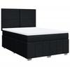 Maison Exclusive - Bed Slat Base with Mattress Black 140x200 Cm Fabric