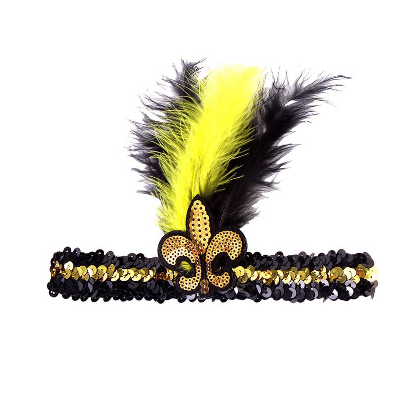 Carnival Sequin Feather Headband: Three Colors Festival Party Props