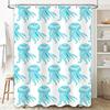 Waterproof Jellyfish Shower Curtain With Turquoise Sea Creatures For An Ocean Inspired Bathroom