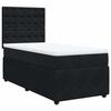 Maison Exclusive - Slatted Bed Base with Mattress Black 90x200 Cm Velvet