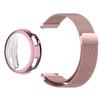 Magnetic Milanese Loop Strap & TPU Full Cover Soft Case For Amazfit Active/2 Max Stainless Steel Mesh Watch Band Set