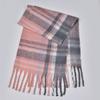 New Autumn and Winter Circle Yarn Thickened Plaid Scarf Men's and Women's Fashion Warm Fringed Long Couple Scarf