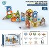 Digefei Magnetic Building Blocks: Educational Diamond Drill, Roller Ball Track, Colorful Lights, Strong Magnet, Pipe & Surface Sheets.