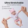 12-inch Pink Striped Frog Hat for Reborn Silicone Doll - Child's Christmas Gift