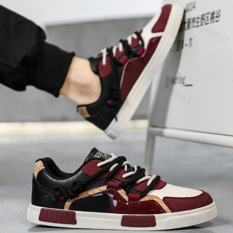 Large Size Men's Board Shoes Spring Autumn New Trend Vintage Comfort Casual Shoes Outdoor Non Slip Lace Up Height Increase Flats