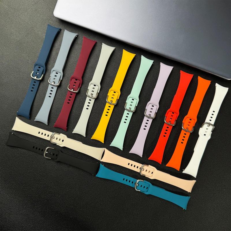 Silicone Strap for Samsung Galaxy Watch 7/6, Classic Minimalist, Breathable Non-Sweaty, Sports & Business, Multi-Color Band