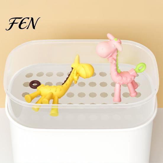 Portable Soothing Toy for Travel Baby Giraffe Teething Infants, Food-Grade Silicone Chew Stick Gum Relief, Essential Shower Gift BPA-Free Teether 0-12