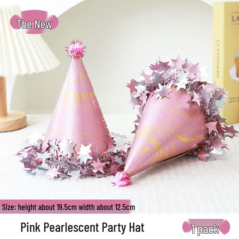 Creative Cartoon Pompom Birthday Hat for Selfies - For Adults & Babies
