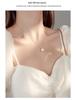 Banyan Tree S925 Silver Elegant Shell Pearl & Diamond Clavicle Necklace for Women