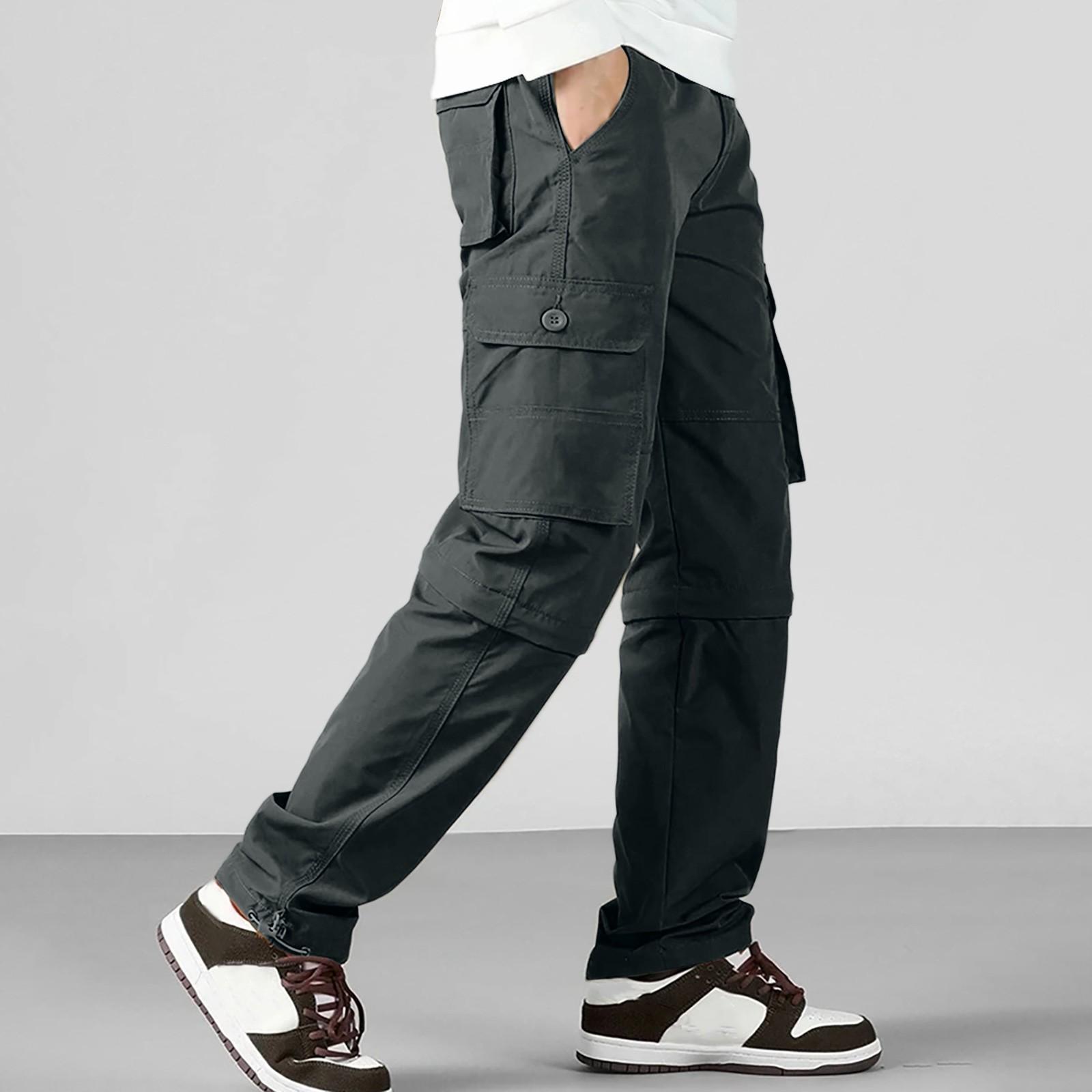 

Men s And Women s Work Pants Outdoor Work Fishing Camping Waterproof Wear-resistant Multi-Pocket Work Pants (Detachable) XL