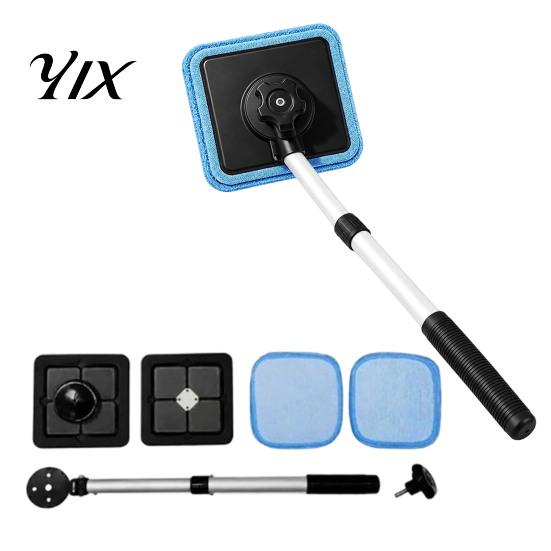 Window Cleaning Supplies for RVs Magnetic Windshield Kit, Double-Sided Car Glass Cleaner with Streak Free Auto Long Telescopic Handle, Reusable