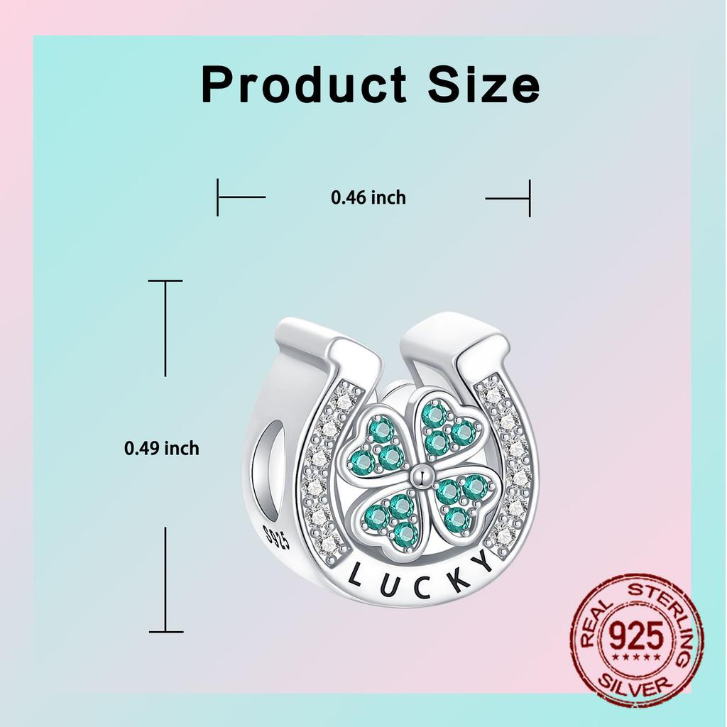 Copper Green Ushaped Shamrock Lucky Shamrock Bead Charms Charm Compatible With Authentic Charm Bead Charms Bracelets Women Do It Yourself Jewellery G