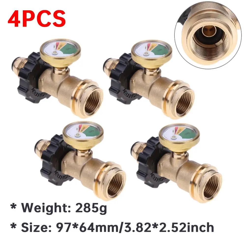 1-5PCS Propane Tank Gauge Level Indicator Leak Detector Gas Pressure Meter Universal for RV Camper Cylinder BBQ Gas Grill Heater