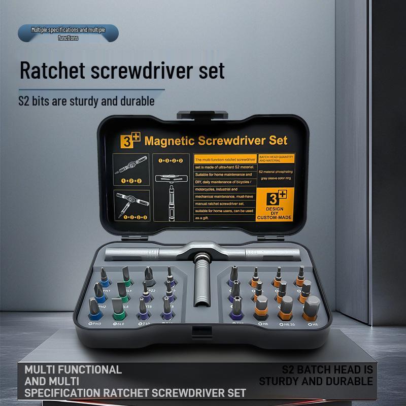 42-in-1 Multi-Functional Ratchet Screwdriver Set with S2 High Hardness Alloy Steel