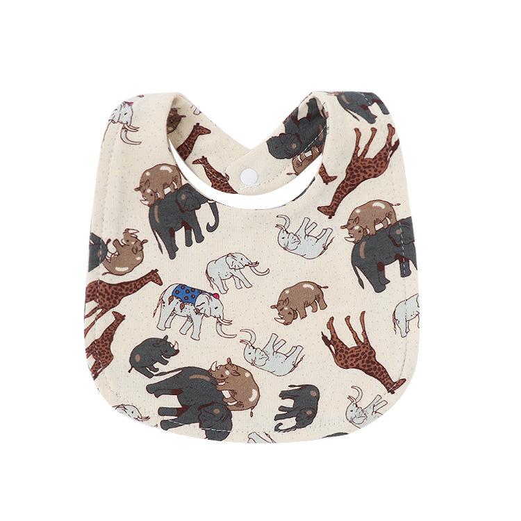 Newborn Baby Bibs Pure Cotton Double Layer Drool Bibs High Absorbency Burp Cloths For Infants Toddlers Soft Skin Friendly