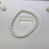 Natural Freshwater Pearl & Leather Bracelet: 3-6mm Nearly Flawless Pearls, Durable, High-End Design