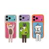 Dopamine Contrast Color Double Sticker Shell for Apple 11 Creative Mobile Phone Case Silicone All-Inclusive Soft 11promax Bracket 11