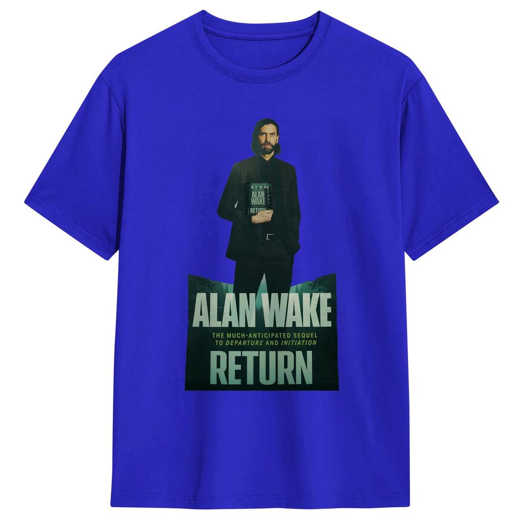 Mens Alan Wake 2 Cardboard T Shirts  Pure Cotton Clothing Summer Aesthetic ShortSleeved T Shirt ONeck Trending Tee Shirt