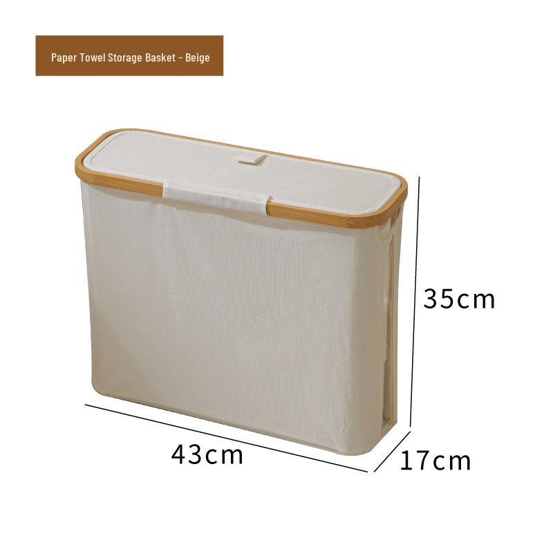 Versatile Dustproof Bathroom Storage Basket with Lid for Tissue and Sundries