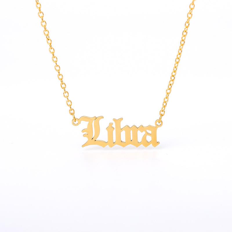 Collana con Ciondolo Zodiacale in Acciaio Inossidabile Dodici Costellazioni