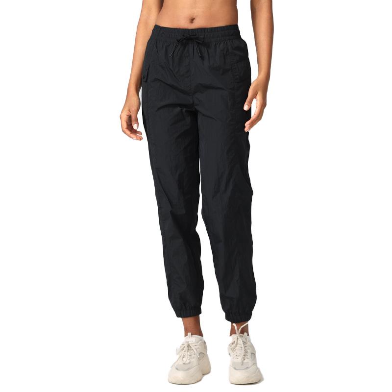 Convertible Women's Lightweight Windproof Yoga Jogger Pants with Drawstring for Hiking and Casual Wear