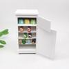 White   Refrigerator Model, 1:12  Ature Kitchen Accessories, Wooden   Furniture for Photography and Display, 5.1 X 2.4 X 2.1 Inch