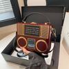 Acrylic Retro Radio Bag 2025 New Fashion Personalized Small Square Bag Women's Portable Messenger Box Bag
