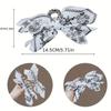Double-Sided Cashew Flower Bow Hair & Heart Claw Clip Set - Summer Shark Clip Fashion Ponytail Accessories