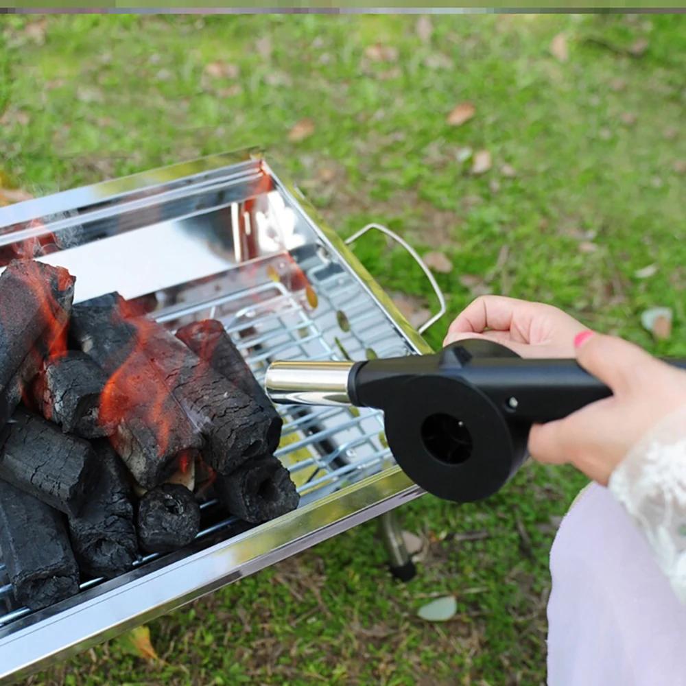 Portable Hand-cranked Air Blower Barbecue Fan Mini BBQ Grill Fire Bellows Hiking Picnic Camping Accessories Outdoor Tools.