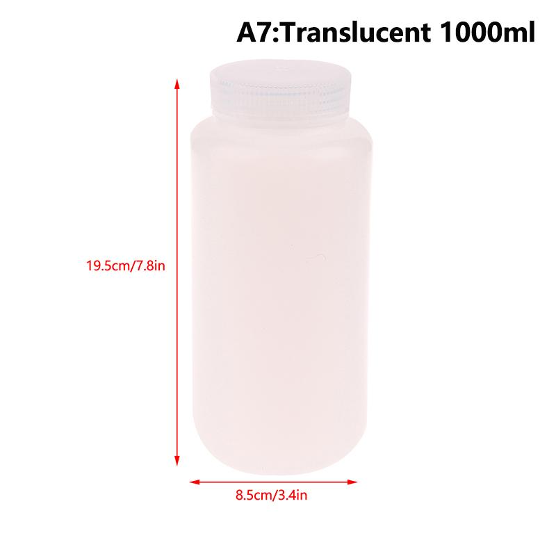 1 stk. 10 ml-1000 ml Plast HDPE Tomme Forseglede Flasker Pilleglas Tablet Kapsel Fast Pulver Bærbare Beholdere