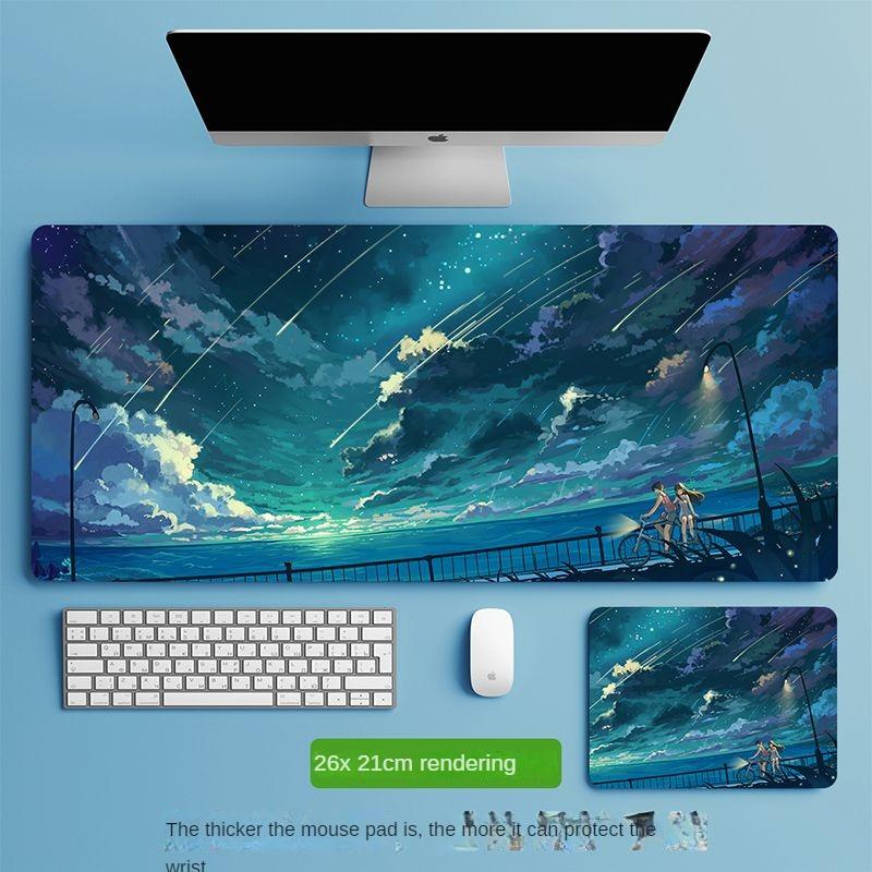 Mauspad, übergroß, Büro-Tastenkombination, integriertes Schloss, verdickt, individuell, gut aussehend, für Studenten, Computer, E-Sport, Tischmatte