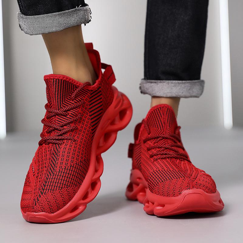 Sports Shoes Men's Fly Woven Mesh, Light Men's Shoes with Fried Dough Twists Soles Sneakers