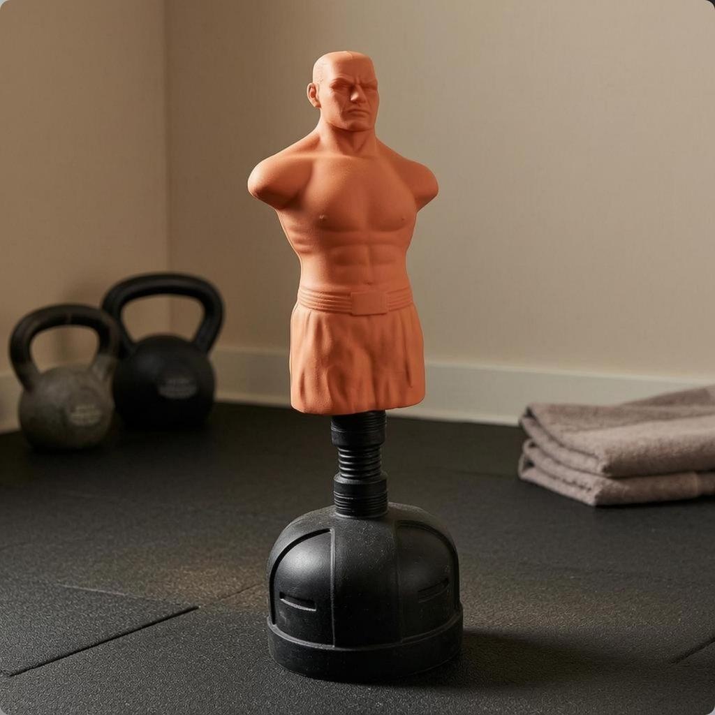 Freestanding Punching Bag ShockAbsorbing Human Torso NoiseReducing Skin 178CM Large