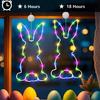 Illuminated Standing Droopy-eared Hanging Lamp, LED Colored Lights To Create An Easter Atmosphere For Indoor Window Decorations.
