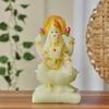 Home Puja | Goddess Laxmi Idols Showpiece For Temple Pooja Room Diwali Decoration - 7" Radium, Green, (Pack of 1), Idol